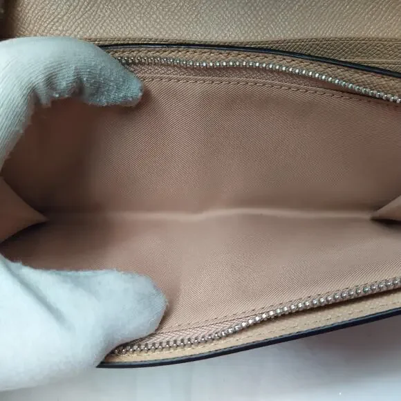 Coach Gold Leather Glitter Credit Card Bifold Wallet - Picture 11 of 16